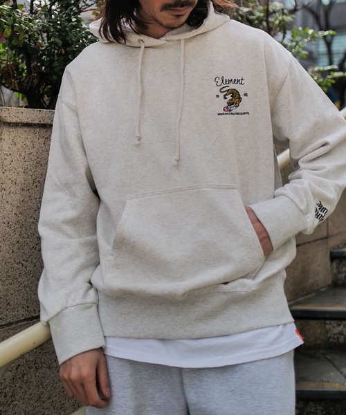 ELEMENT（エレメント）の「ELEMENT メンズ TIGER HOOD パーカー 【2026年春夏モデル】（パーカー・メンズ・ブラック系その他/ブラック/ホワイト・MEDIUM/X-LARGE/LARGE）」の8枚目の写真