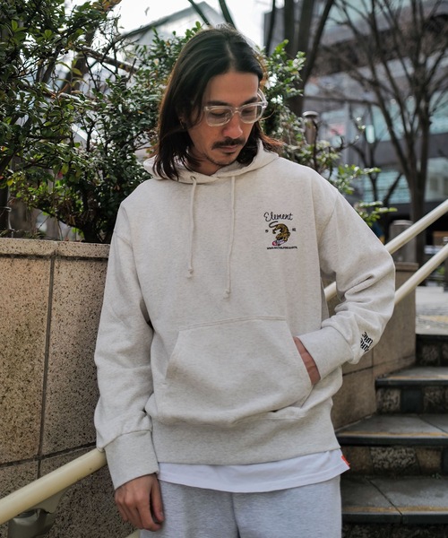 ELEMENT（エレメント）の「ELEMENT メンズ TIGER HOOD パーカー 【2026年春夏モデル】（パーカー・メンズ・ブラック系その他/ブラック/ホワイト・MEDIUM/X-LARGE/LARGE）」の7枚目の写真