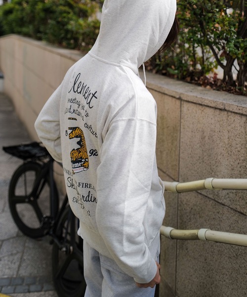 ELEMENT（エレメント）の「ELEMENT メンズ TIGER HOOD パーカー 【2026年春夏モデル】（パーカー・メンズ・ブラック系その他/ブラック/ホワイト・MEDIUM/X-LARGE/LARGE）」の9枚目の写真