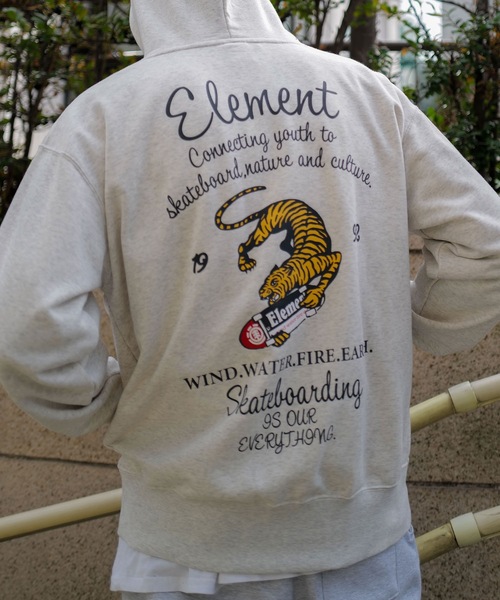 ELEMENT（エレメント）の「ELEMENT メンズ TIGER HOOD パーカー 【2026年春夏モデル】（パーカー・メンズ・ブラック系その他/ブラック/ホワイト・MEDIUM/X-LARGE/LARGE）」の10枚目の写真