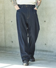 MR.OLIVE（ミスターオリーブ）の「RINSE WASH 8oz DENIM / BELTED RELAX TAPERED PANTS /M261103（デニムパンツ）」