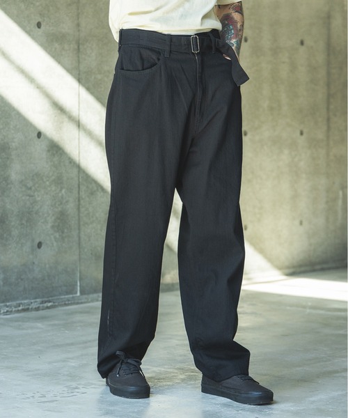 MR.OLIVE（ミスターオリーブ）の「RINSE WASH 8oz DENIM / BELTED RELAX TAPERED PANTS /M261103（デニムパンツ・メンズ・ナチュラル/ブラック/インディゴブルー・SMALL/MEDIUM/LARGE）」の5枚目の写真