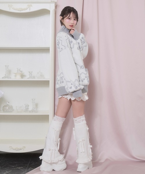Honey Cinnamon(ハニーシナモン)の「くまチェリージャガードジップブルゾン(ブルゾン・レディース・ホワイト/ブラック・FREE)」の21枚目の写真