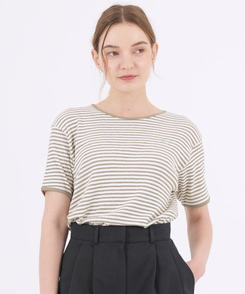 THE-ABON(エイボン)の「フィッシャーマンコットンストライプ半袖Tシャツネイビー(Tシャツ/カットソー・レディース・ネイビー・FREE)」の3枚目の写真