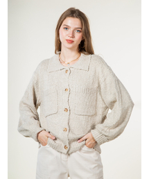 NEWIN（ニューイン）の「カラーボタンオーバーサイズニットカーディガン（カーディガン/ボレロ）」