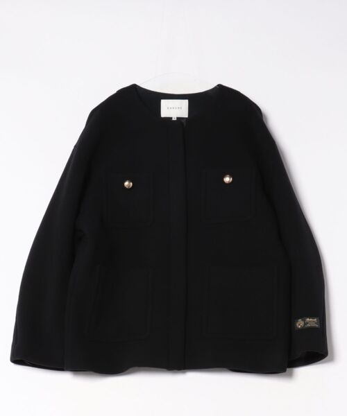 ノーカラーポケットコート（ダウンジャケット/コート）｜CADUNE