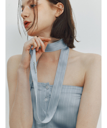 MEENDERI（ミーンデリ）の「SATIN LOGO SCARF - SKY BLUE（バンダナ/スカーフ）」