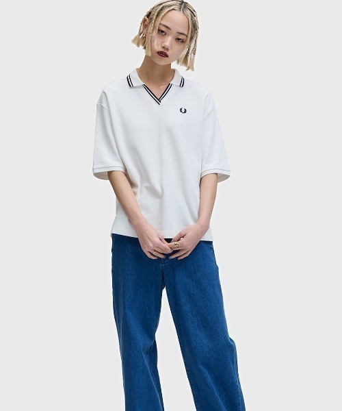 セール】Open Collar Tipped Polo Shirt／オープンカラーティップ