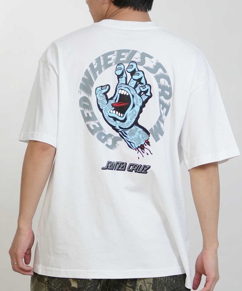 SANTA CRUZ/サンタクルーズ メンズ 半袖 Tシャツ SPEEDWHEELS ﾀﾄｩｰHAND