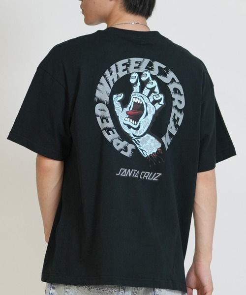 SANTA CRUZ/サンタクルーズ メンズ 半袖 Tシャツ SPEEDWHEELS ﾀﾄｩｰHAND