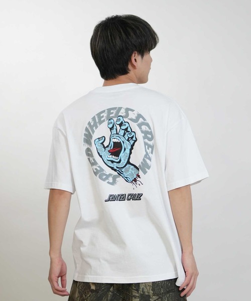 SANTA CRUZ(サンタクルーズ)の「SANTA CRUZ/サンタクルーズ メンズ 半袖 Tシャツ SPEEDWHEELS タトゥーHAND SS T ムラサキ限定 502262402(Tシャツ/カットソー・メンズ・ブラック/ホワイト/ベージュ・XL/L/M)」の5枚目の写真