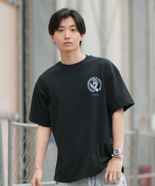 SANTA CRUZ/サンタクルーズ メンズ 半袖 Tシャツ SPEEDWHEELS ﾀﾄｩｰHAND