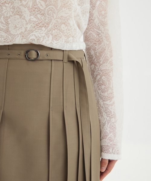YOUTH(ユース)の「Pleats Midi Skirt - Beige(スカート・レディース・その他・S/M/L)」の6枚目の写真