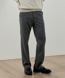 セミスリムワイドスラックス（チャコール）