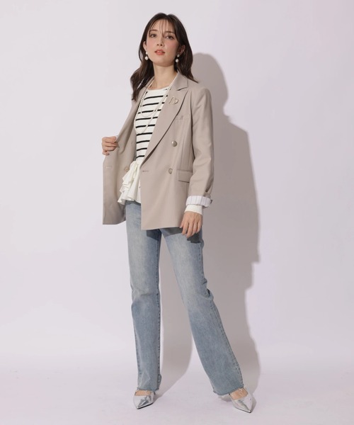 Apuweiser-riche（アプワイザーリッシェ）の「ハートブローチテーラージャケット（その他アウター・レディース・グレイッシュベージュ・2/1）」の5枚目の写真