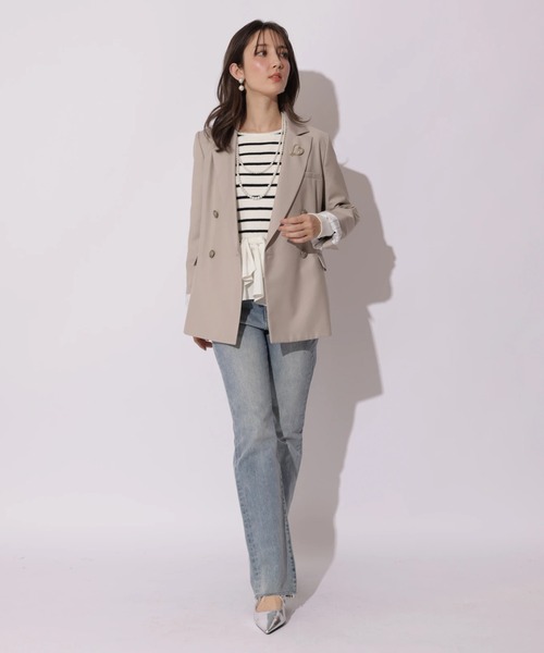 Apuweiser-riche（アプワイザーリッシェ）の「ハートブローチテーラージャケット（その他アウター・レディース・グレイッシュベージュ・2/1）」の7枚目の写真