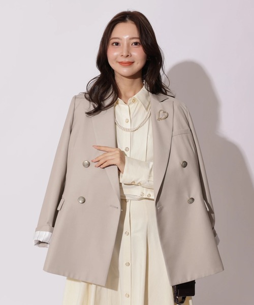 Apuweiser-riche（アプワイザーリッシェ）の「ハートブローチテーラージャケット（その他アウター・レディース・グレイッシュベージュ・2/1）」の11枚目の写真