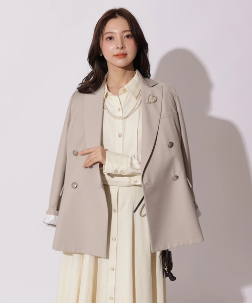 Apuweiser-riche（アプワイザーリッシェ）の「ハートブローチテーラージャケット（その他アウター・レディース・グレイッシュベージュ・2/1）」の12枚目の写真