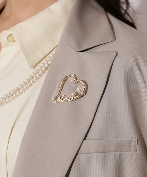 Apuweiser-riche（アプワイザーリッシェ）の「ハートブローチテーラージャケット（その他アウター・レディース・グレイッシュベージュ・2/1）」の13枚目の写真