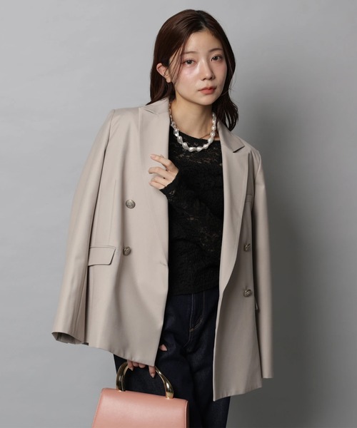 Apuweiser-riche（アプワイザーリッシェ）の「ハートブローチテーラージャケット（その他アウター・レディース・グレイッシュベージュ・2/1）」の14枚目の写真