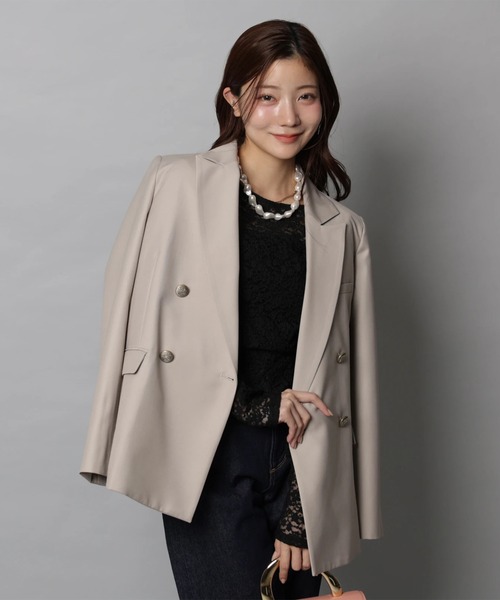 Apuweiser-riche（アプワイザーリッシェ）の「ハートブローチテーラージャケット（その他アウター・レディース・グレイッシュベージュ・2/1）」の15枚目の写真