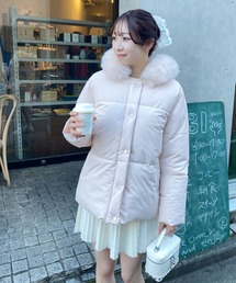 ファー付きショートパフブルゾン