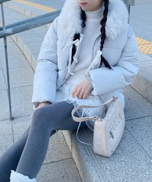 frunco（フランコ）の「ファー付きショートパフブルゾン（ブルゾン）」