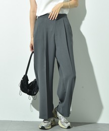 サラサラ合繊ライン入りセンタープレスパンツ