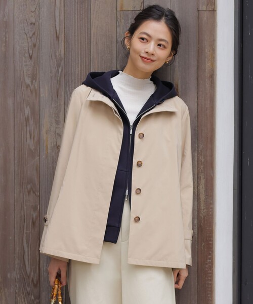 J.PRESS Ladies(J.プレス レディス)の「【WEB限定カラーあり・春のマストアイテム】Artirosa スタンドカラー コート(その他アウター・レディース・ライトグリーン系/ベージュ系1/ライトグレー系・S/XS)」の1枚目の写真