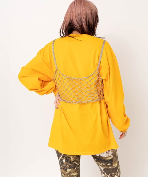 RNA(アールエヌエー)の「M2618 キャット&ラビットロンT(Tシャツ/カットソー・レディース・ライトブルー/ホワイト/オレンジ・MEDIUM)」の11枚目の写真