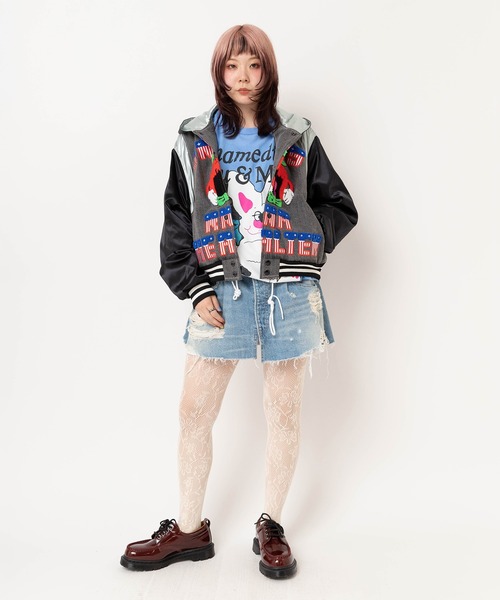 RNA(アールエヌエー)の「M2618 キャット&ラビットロンT(Tシャツ/カットソー・レディース・ライトブルー/ホワイト/オレンジ・MEDIUM)」の17枚目の写真