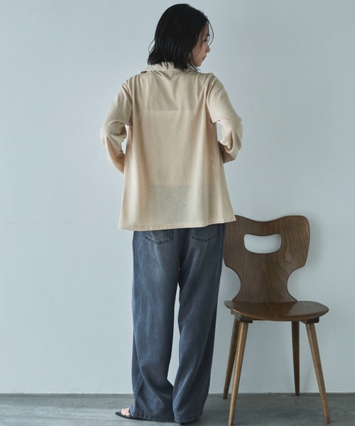 Doux archives(ドゥアルシーヴ)の「【やわらかシリーズ】センターシームソフトデニム(デニムパンツ・レディース・ブルー/チャコールグレー/サックスブルー・MEDIUM/SMALL)」の11枚目の写真