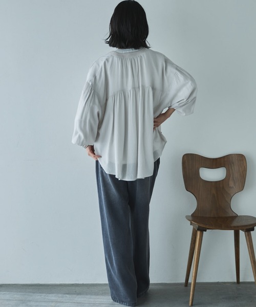 Doux archives(ドゥアルシーヴ)の「【やわらかシリーズ】センターシームソフトデニム(デニムパンツ・レディース・ブルー/チャコールグレー/サックスブルー・MEDIUM/SMALL)」の19枚目の写真