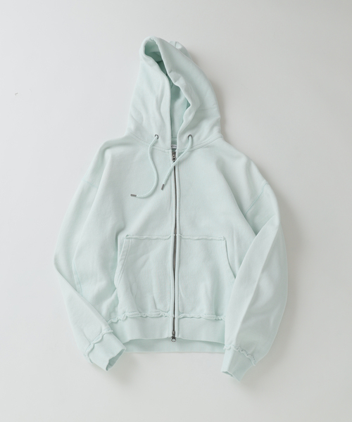 JOURNAL STANDARD relume（ジャーナルスタンダード　レリューム）の「ラフカット ジップパーカー（パーカー・メンズ・サックスブルー/ベージュ/ライトグリーン/ピンク・MEDIUM/LARGE）」の3枚目の写真
