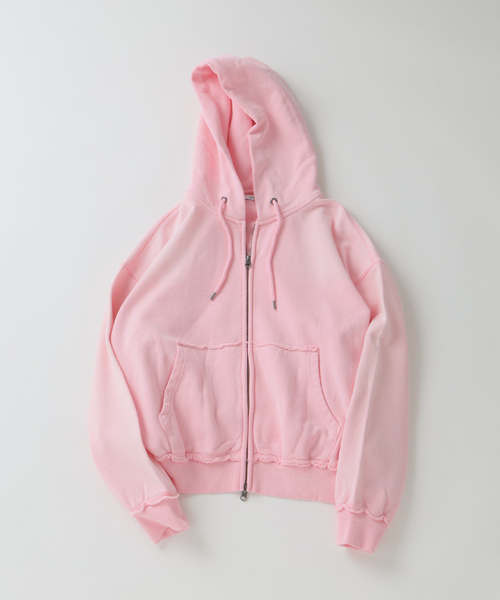 JOURNAL STANDARD relume（ジャーナルスタンダード　レリューム）の「ラフカット ジップパーカー（パーカー・メンズ・サックスブルー/ベージュ/ライトグリーン/ピンク・MEDIUM/LARGE）」の4枚目の写真