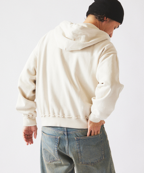 JOURNAL STANDARD relume（ジャーナルスタンダード　レリューム）の「ラフカット ジップパーカー（パーカー・メンズ・サックスブルー/ベージュ/ライトグリーン/ピンク・MEDIUM/LARGE）」の17枚目の写真