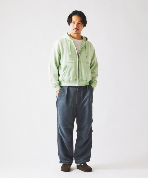 JOURNAL STANDARD relume（ジャーナルスタンダード　レリューム）の「ラフカット ジップパーカー（パーカー・メンズ・サックスブルー/ベージュ/ライトグリーン/ピンク・MEDIUM/LARGE）」の20枚目の写真