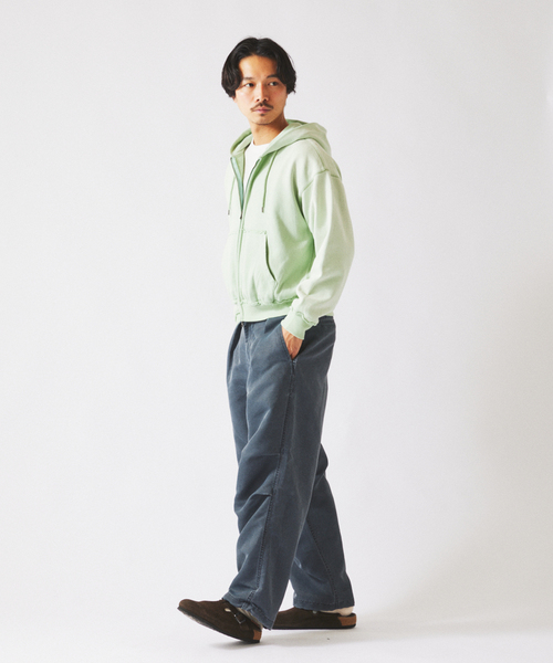 JOURNAL STANDARD relume（ジャーナルスタンダード　レリューム）の「ラフカット ジップパーカー（パーカー・メンズ・サックスブルー/ベージュ/ライトグリーン/ピンク・MEDIUM/LARGE）」の21枚目の写真