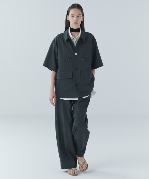CULLNI(クルニ)の「Dry Gabardine Drawstring Wide Pants(スラックス・メンズ・ネイビー/チャコール/カーキ/ブラック・2/1/0)」の6枚目の写真
