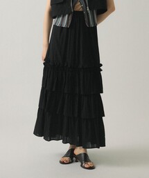 Ray BEAMS | カットソーレース ティアード スカート(スカート)