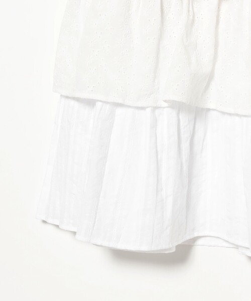 Ray BEAMS（レイビームス）の「カットソーレース ティアード スカート（スカート・レディース・ブラック/ホワイト・ONE SIZE）」の17枚目の写真