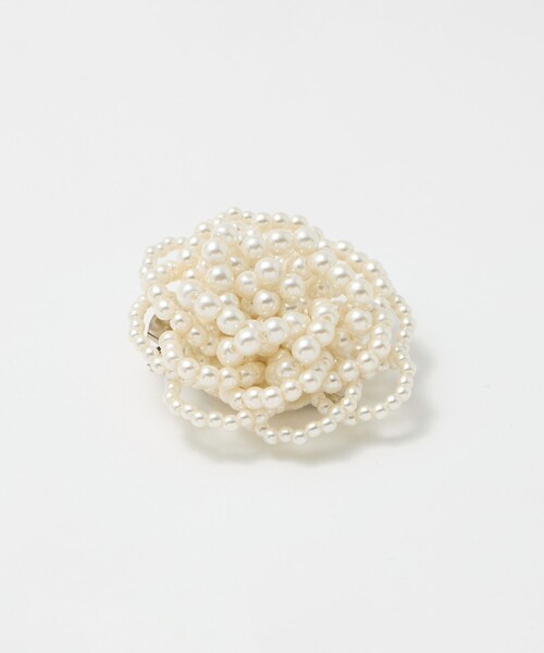 green label relaxing（グリーンレーベルリラクシング）の「フラワーモチーフ コサージュ 26SS（ブローチ/コサージュ・レディース・オフホワイト・FREE）」の4枚目の写真