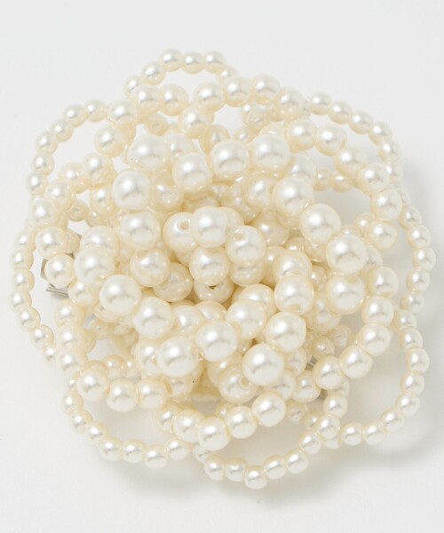 green label relaxing（グリーンレーベルリラクシング）の「フラワーモチーフ コサージュ 26SS（ブローチ/コサージュ・レディース・オフホワイト・FREE）」の5枚目の写真