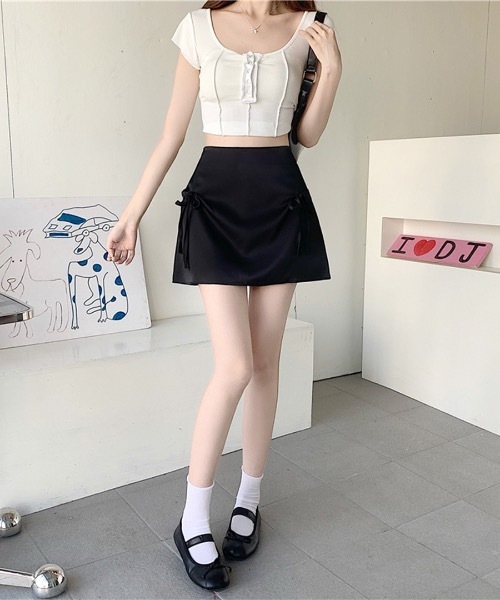 Riff(リフ)の「リボンミニスカート(スカート・レディース・ブラック/ピンク・L/M/S)」の13枚目の写真