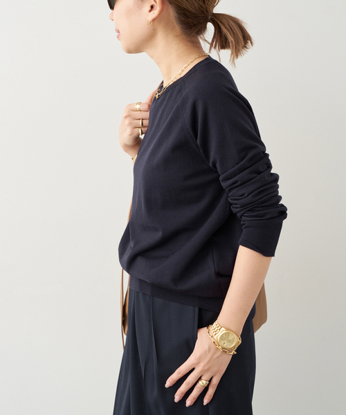 Deuxieme Classe(ドゥーズィエムクラス)の「*OPTIMO クルーネック プルオーバー(ニット/セーター・レディース・ベージュ/ネイビー/グレー・FREE)」の22枚目の写真