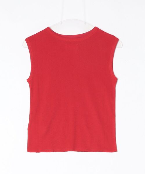MEYAME(メヤメ)の「MEYAME/メヤメ ソフトリブスリーブレス SOFT RIB SLEEVELESS(Tシャツ/カットソー・レディース・ブラック/レッド・FREE)」の3枚目の写真