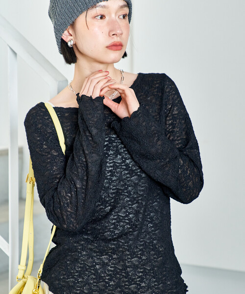 セール】ストレッチ レース トップス（Tシャツ/カットソー）｜FREAK'S