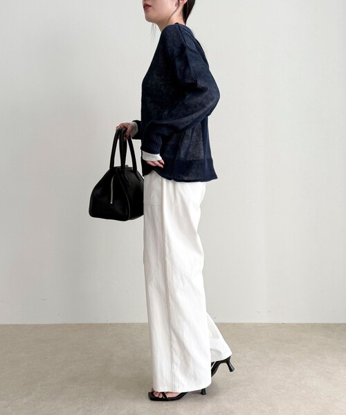 fredy emue(フレディエミュ)の「【接触冷感×UVカット/マルチ機能】ドライオックスセミワイドイージーパンツ(その他パンツ・レディース・チャコールグレー/オフホワイト/ブラック/カーキ・34/36/38)」の20枚目の写真