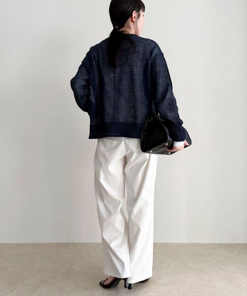 fredy emue(フレディエミュ)の「【接触冷感×UVカット/マルチ機能】ドライオックスセミワイドイージーパンツ(その他パンツ・レディース・チャコールグレー/オフホワイト/ブラック/カーキ・34/36/38)」の22枚目の写真