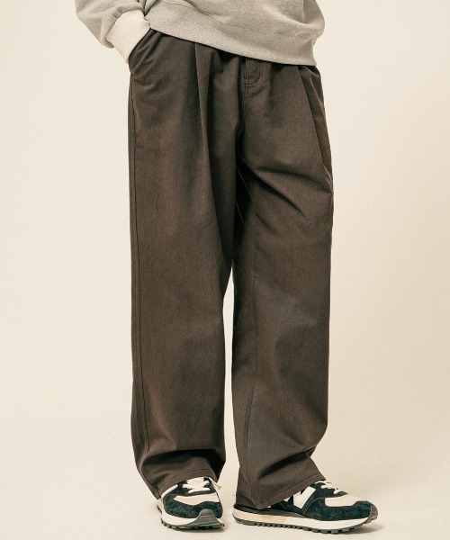 NO NEED（ノーニード）の「【TWN】Cage Semi Wide Cotton Pants/HSLP3607（チノパンツ・メンズ・ブラウン/カーキ/ベージュ・34inch/32inch/30inch）」の2枚目の写真